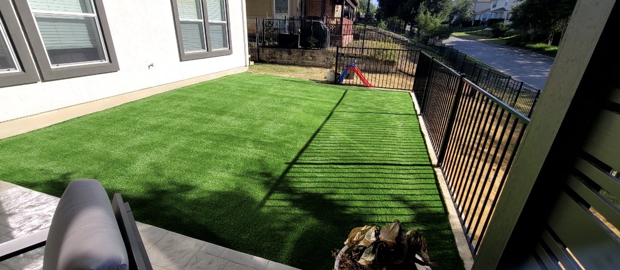 Artificial turf installation in Central Texas