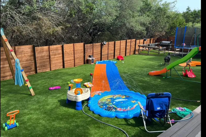 Natural stone and turf project